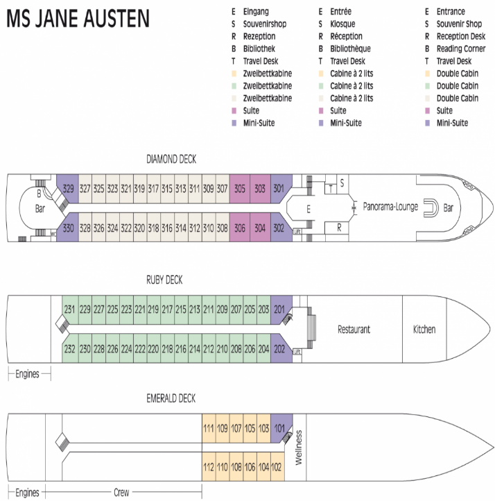 jane austen deck plan