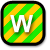 a green and yellow striped icon with a letter \'w\' in the center, indicating a \'well placed\' assessment rating