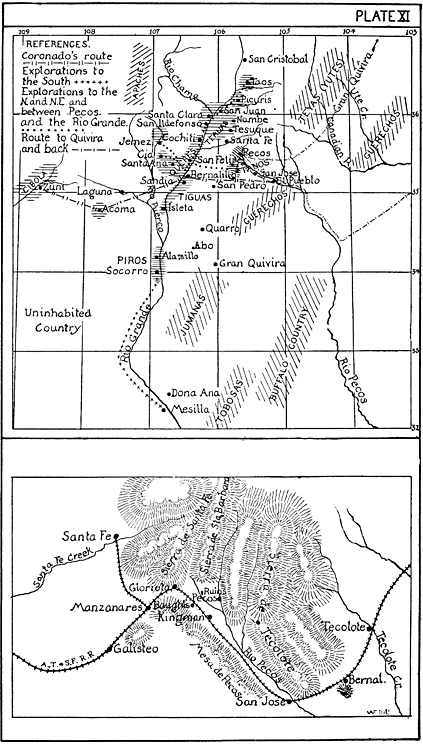 plate xi. maps of country near santa fé.