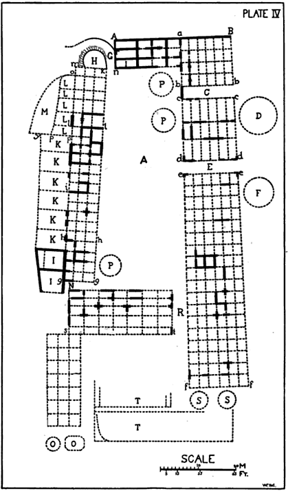 plate iv: plan of building a.