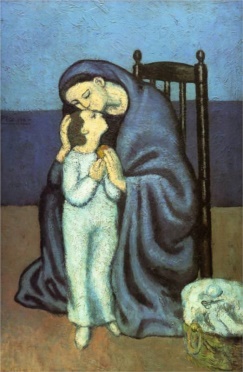 mother and child, 1901 by pablo picasso