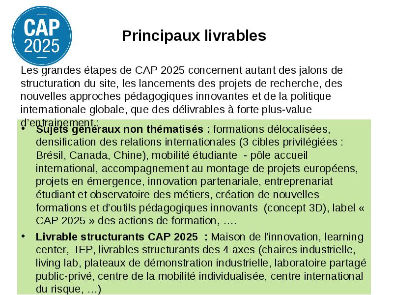 Cap 2025 cap 2025 «Clermont Auvergne project 2025»