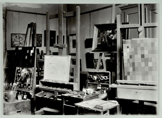 paul klee’s studio at the bauhaus, weimar, 1925