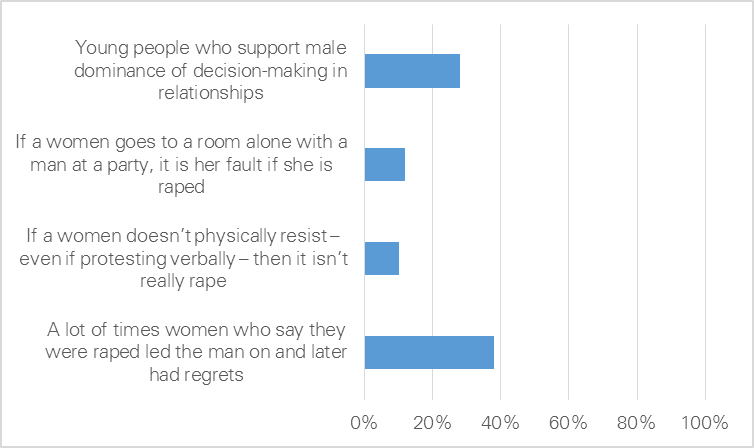 figure 3.13: indicators of community attitudes towards women. refer to information in the above paragraphs.