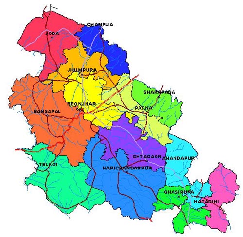 keonjhar district map