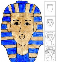 how to draw king tut http://www.artprojectsforkids.org/2008/08/how-to-draw-king-tut.html
