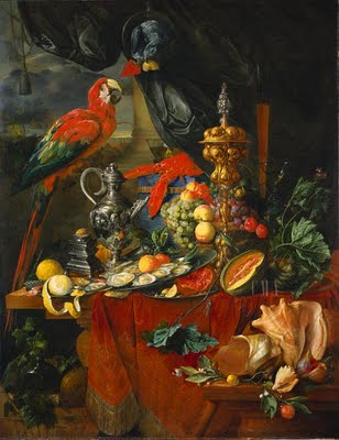 jan+davidsz+de+heem+-+a+richly+laid+table+with+parrots