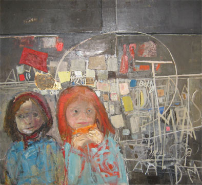 joan eardley, children & chalked wall