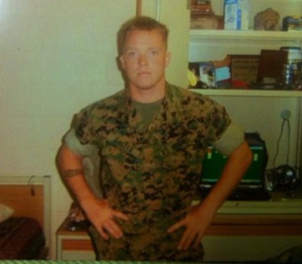 tim foster in his barracks at camp lejeune in 2005 just before his second deployment to iraq.