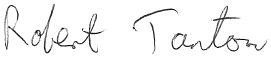 professor robert tanton\'s signature.