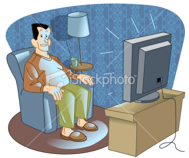 watching tv royalty free stock vector art illustration