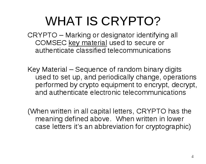 comsec crypto