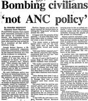 bombing civilians \'not anc policy\'