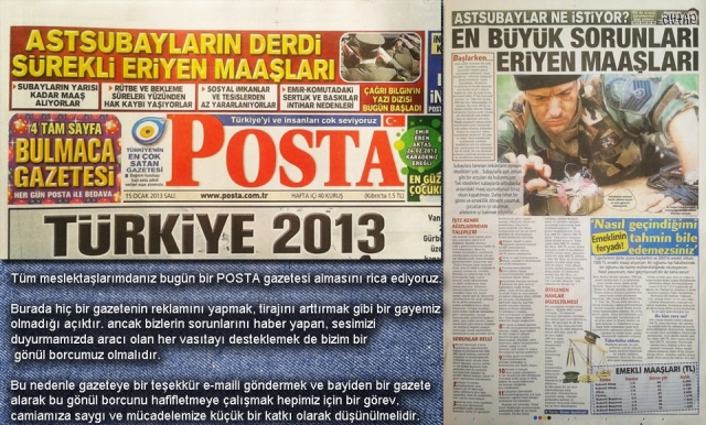 posta gazetesi, assubaylar yazi dizisi 