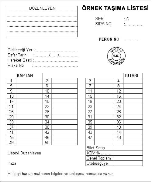 yolcu listesi