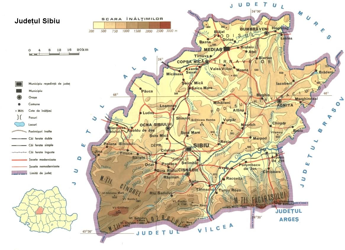 imagini pentru harta judetului sibiu