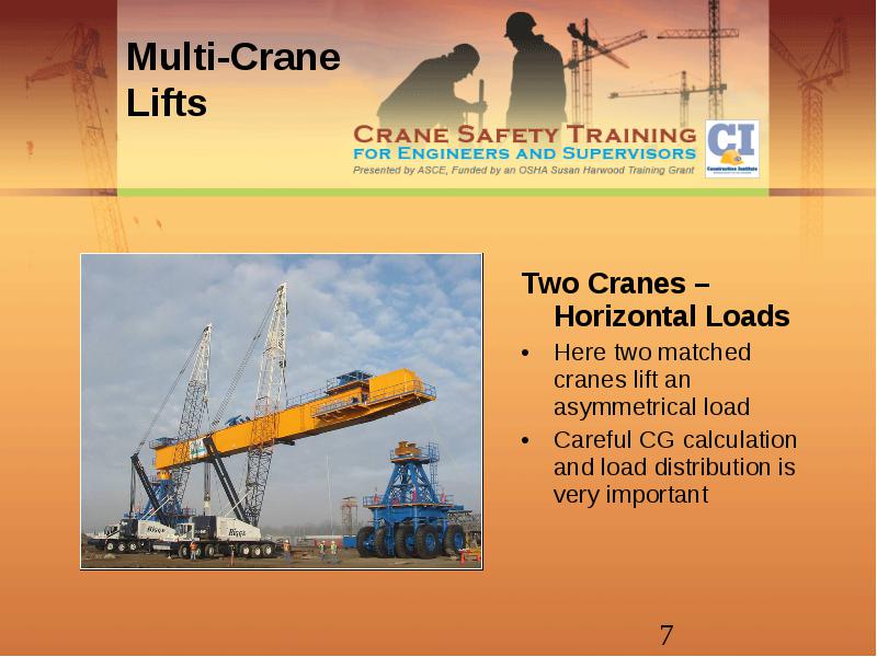 multiple crane lift calculations